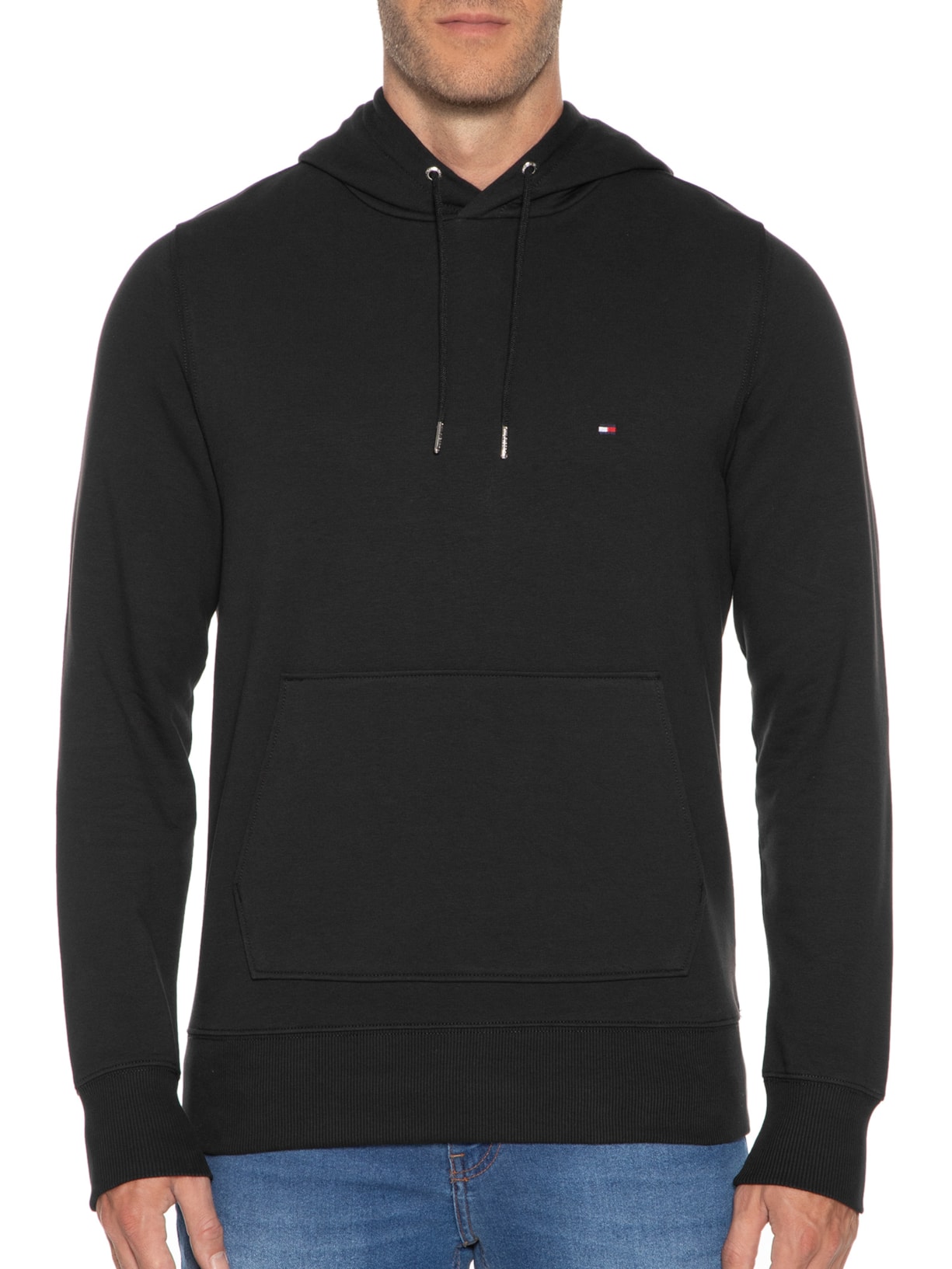 Blusa Masculina Moletom 1985 Preto Tommy Hilfiger