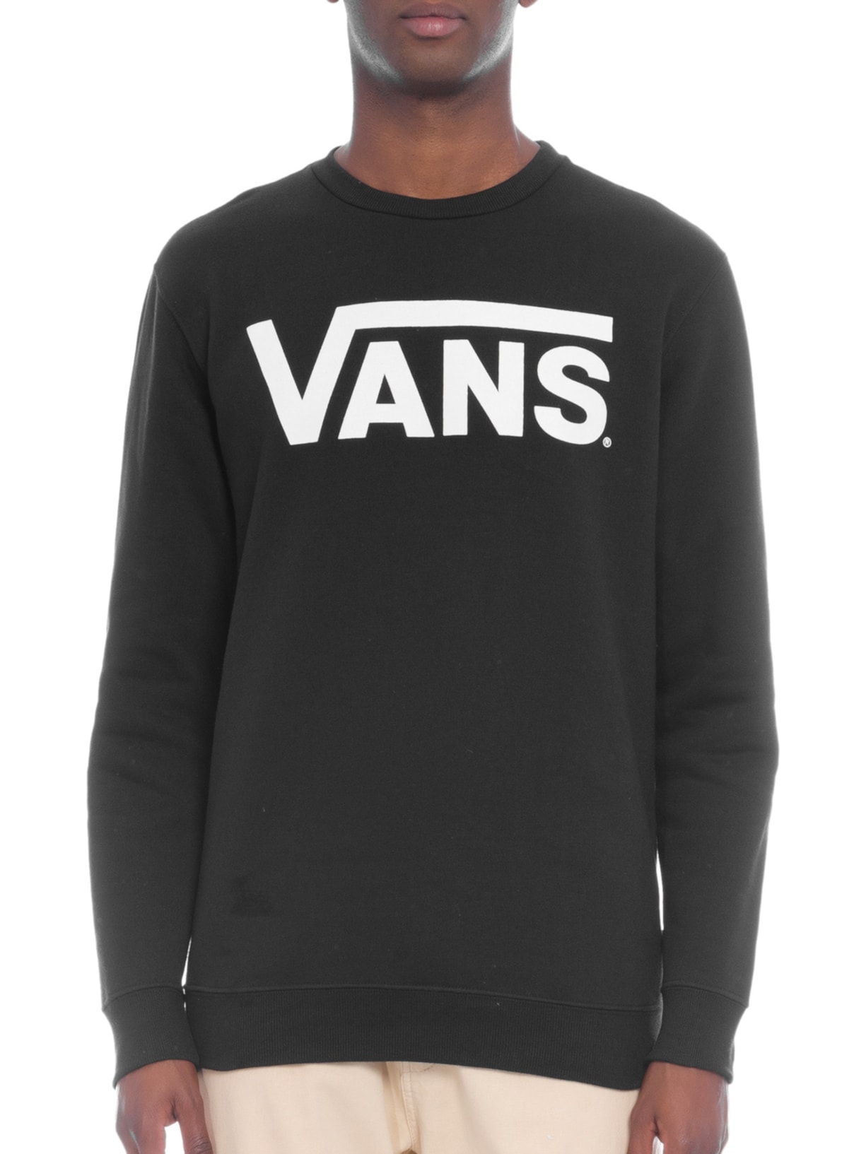 Blusa Masculina Moletom Algodão Preto Vans