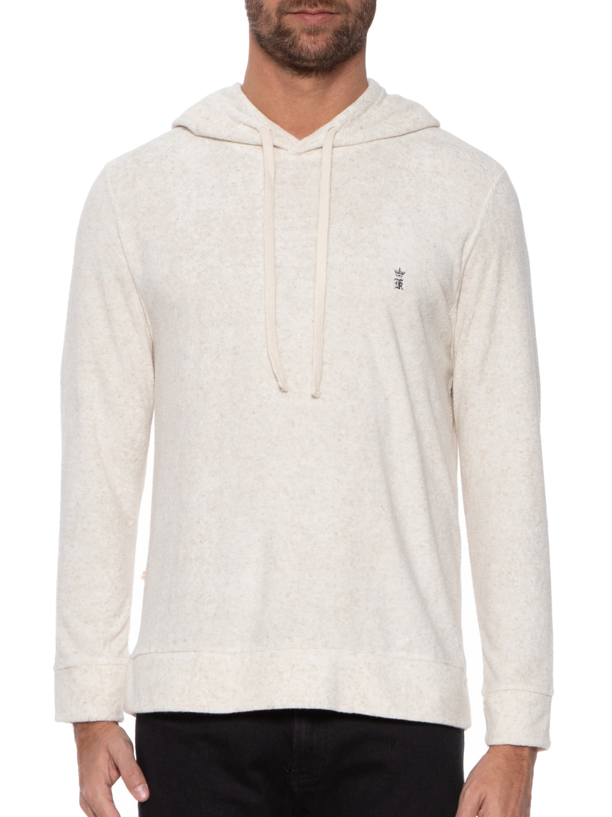 Blusa Masculina Moletom Atoalhado Bege Sergio K