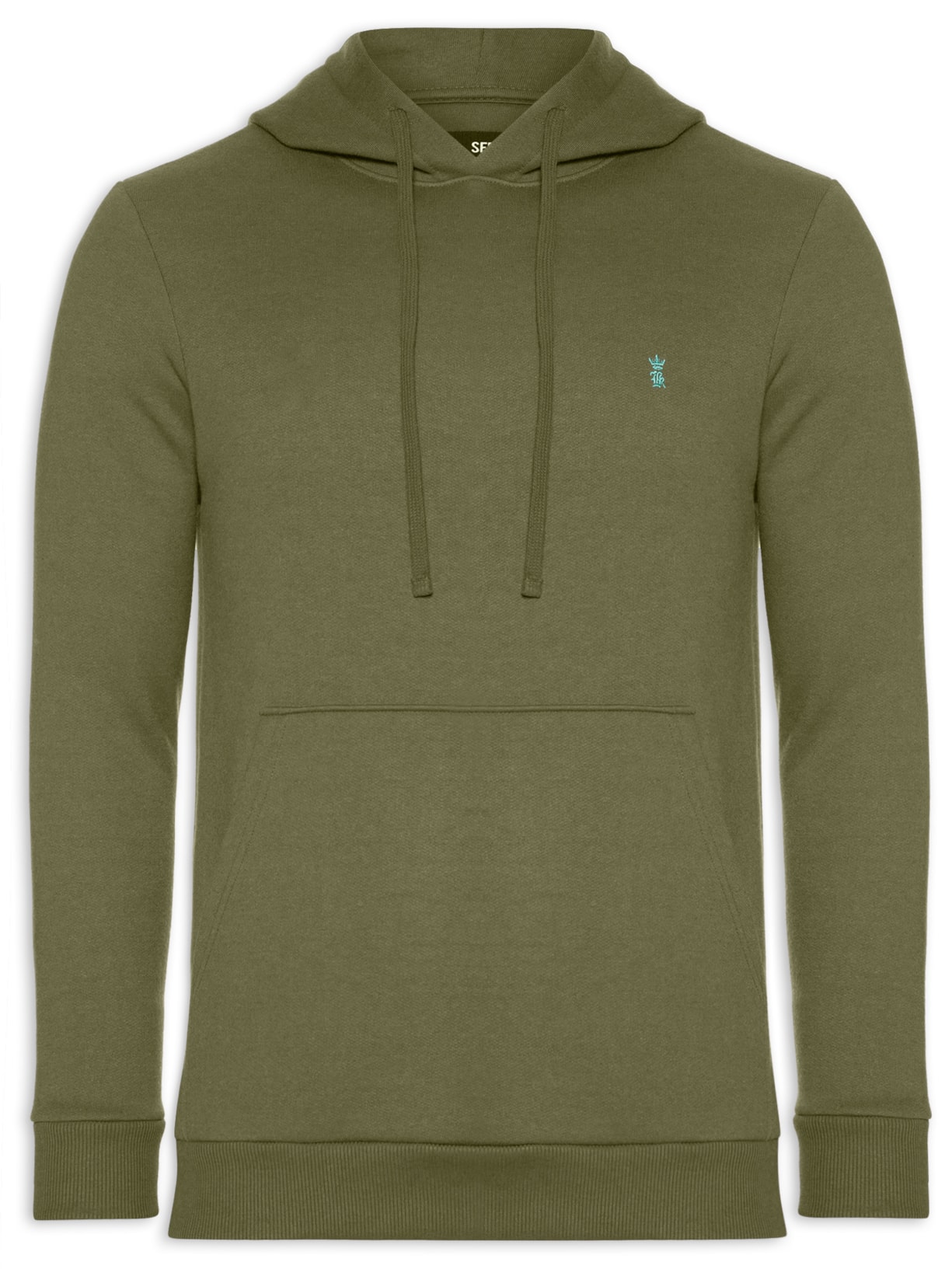 Blusa Masculina Moletom Básica Com Capuz - Verde