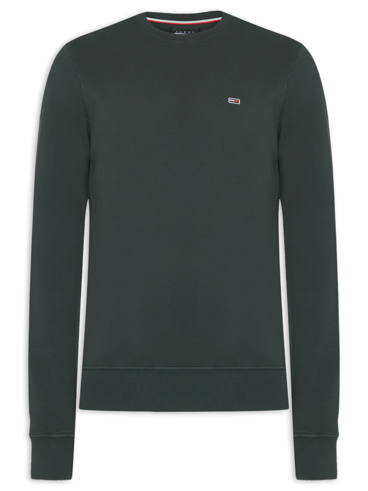 Blusa Masculina Moletom Básico Bandeira Bordada Regular Fit - Cinza