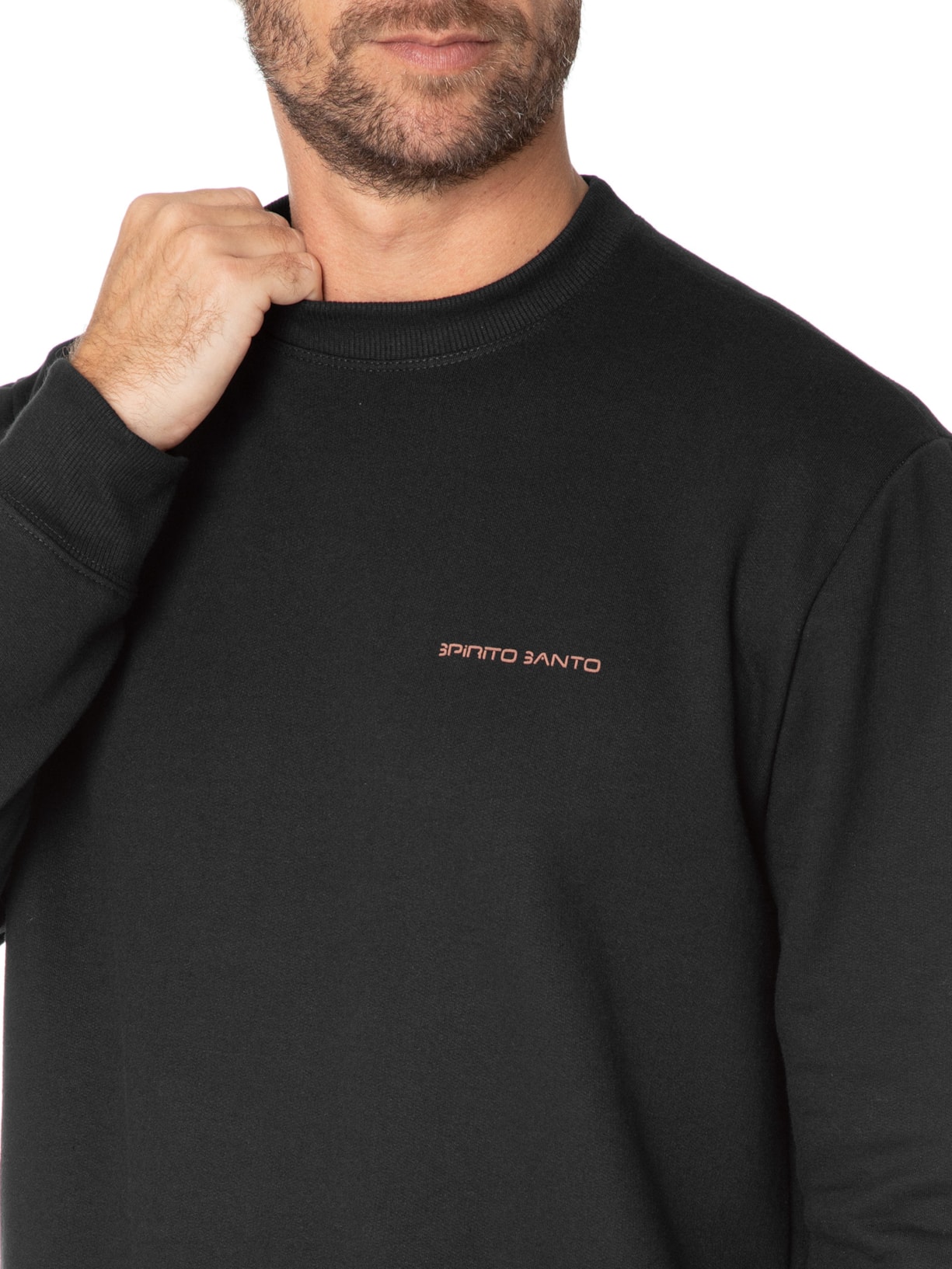 Blusa Masculina Moletom Bass Preto Spirito Santo