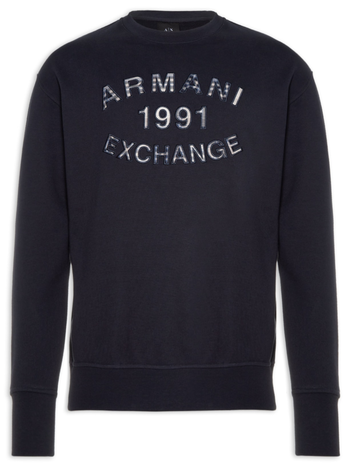 Blusa Masculina Moletom Bordado Bege Armani Exchange
