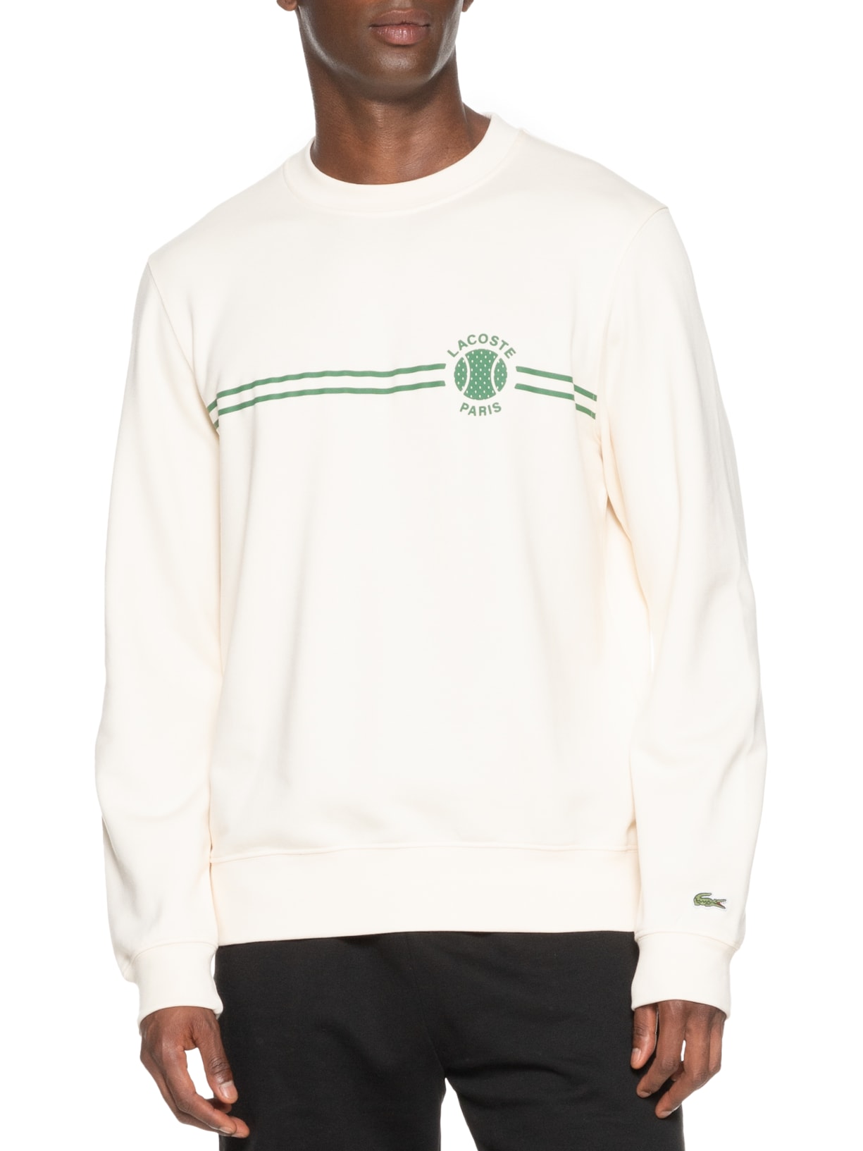 Lacoste Blusa Masculina Moletom Classic Fit Branco