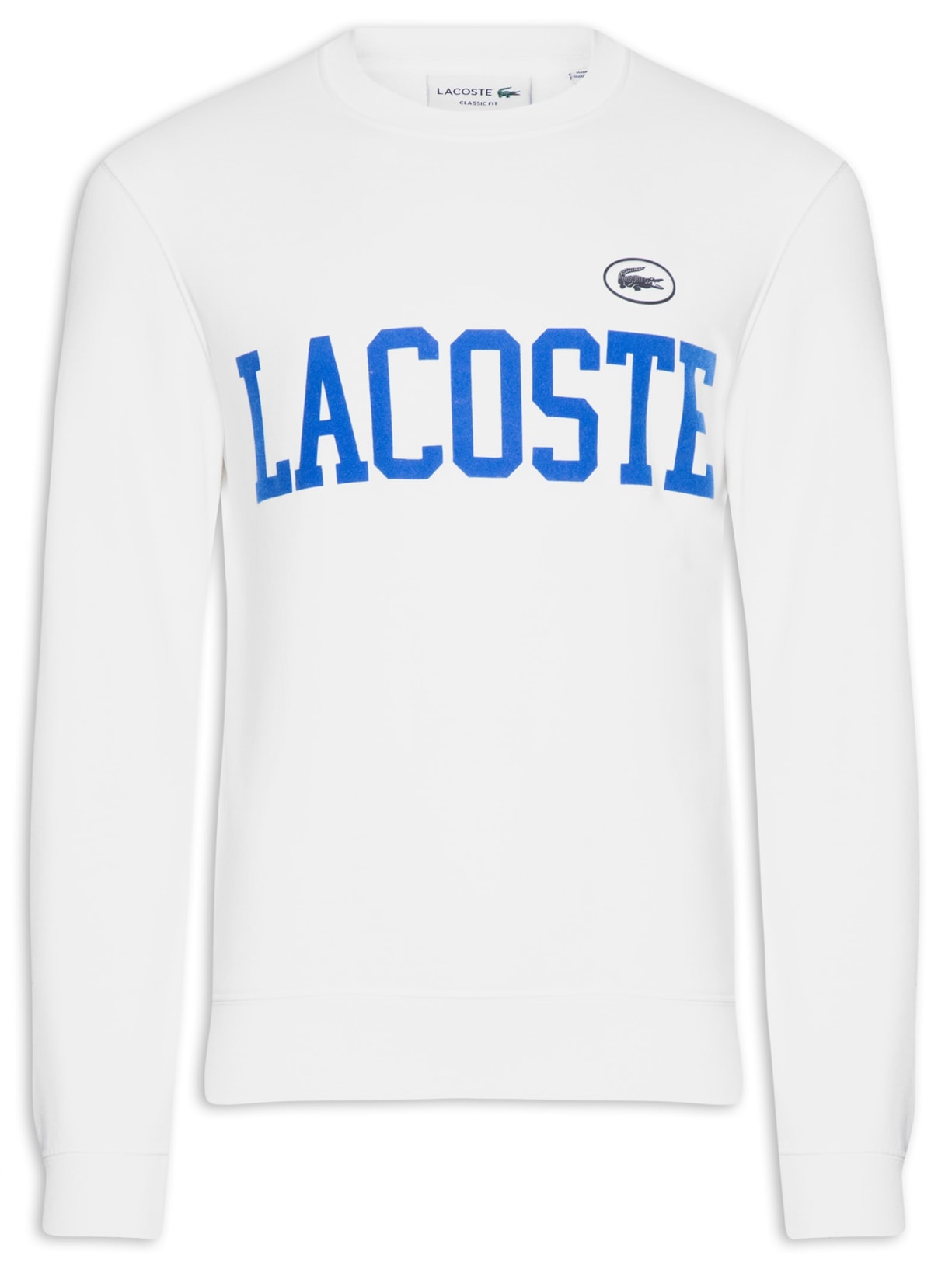 Blusa Masculina Moletom Classic Fit College - Branco