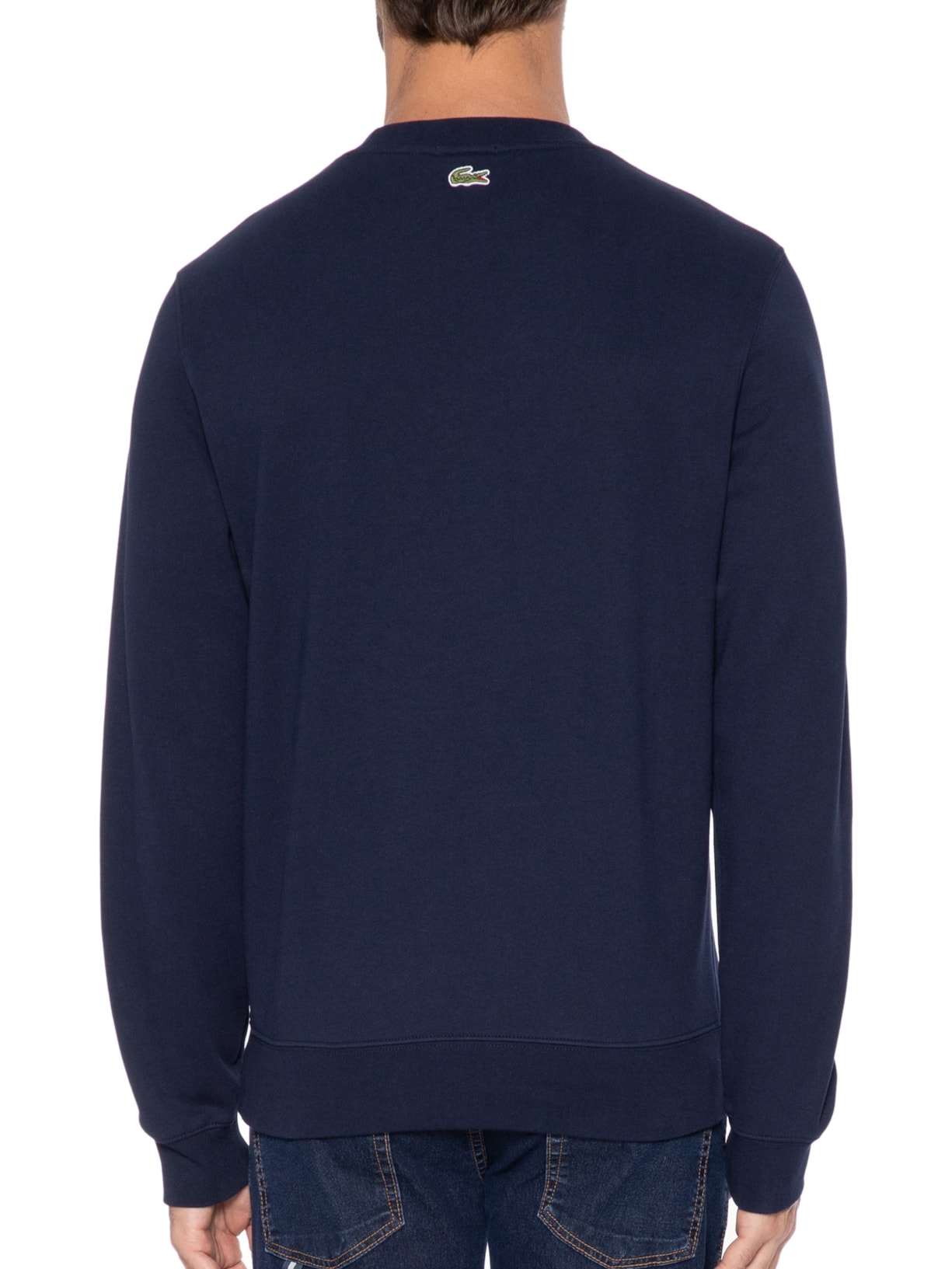 Lacoste Blusa Masculina Moletom Classic Fit Signature Em Algodão