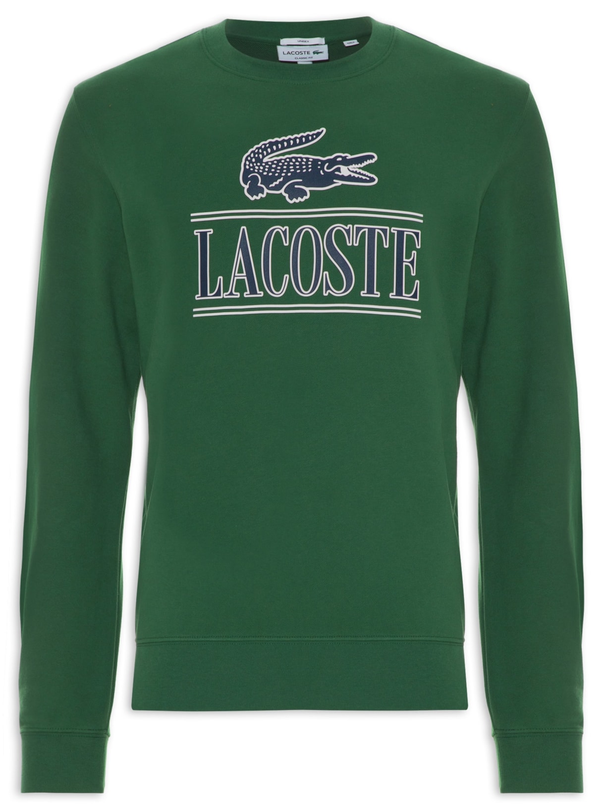 Blusa Masculina Moletom Classic Fit Signature Em Algodão - Verde