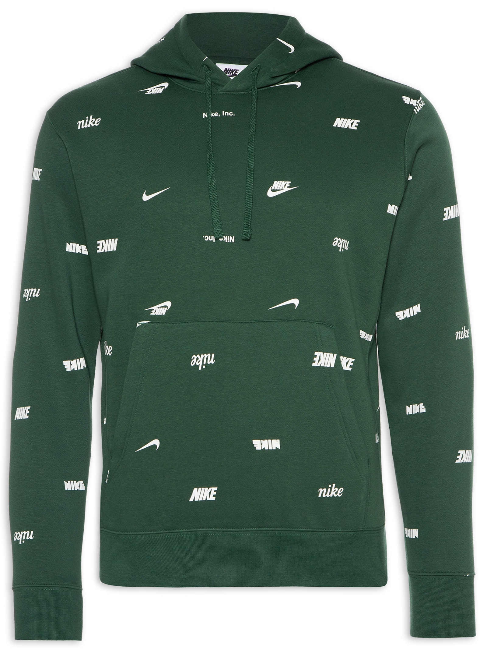 Nike - Blusa Masculina Moletom Club+ Bb Po Aop - Verde