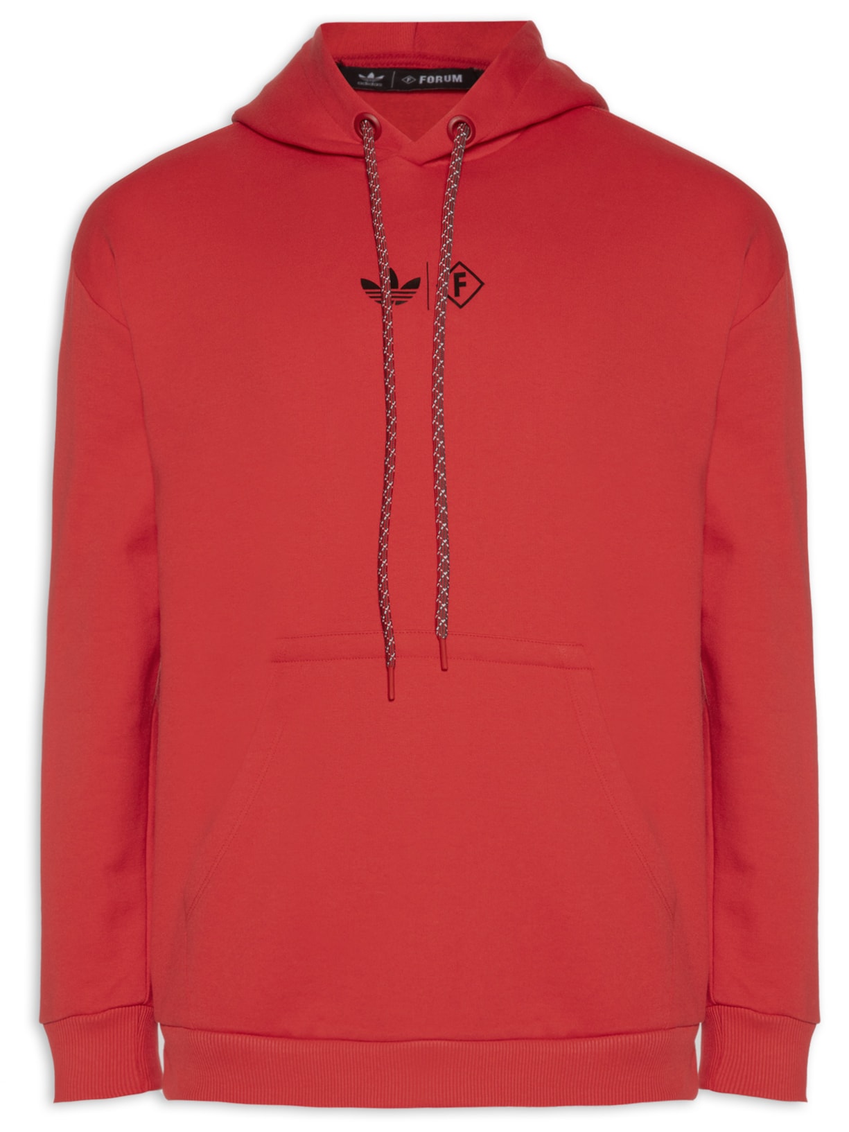 Blusa Masculina Moletom Com Capuz - Vermelho