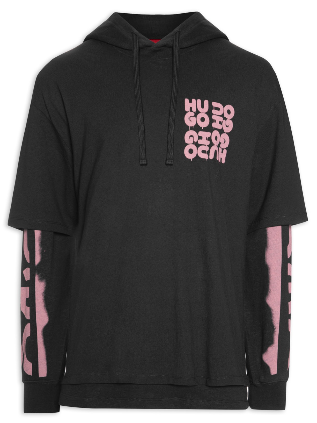 Blusa Masculina Moletom Devado - Preto