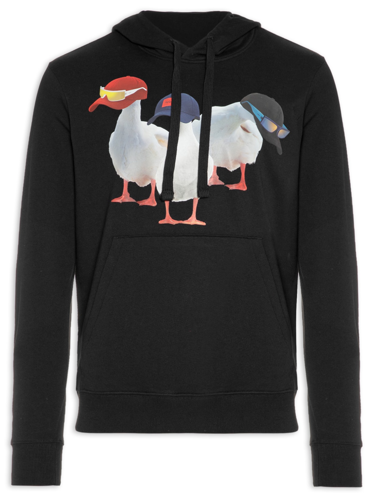 Blusa Masculina Moletom Ducks - Preto