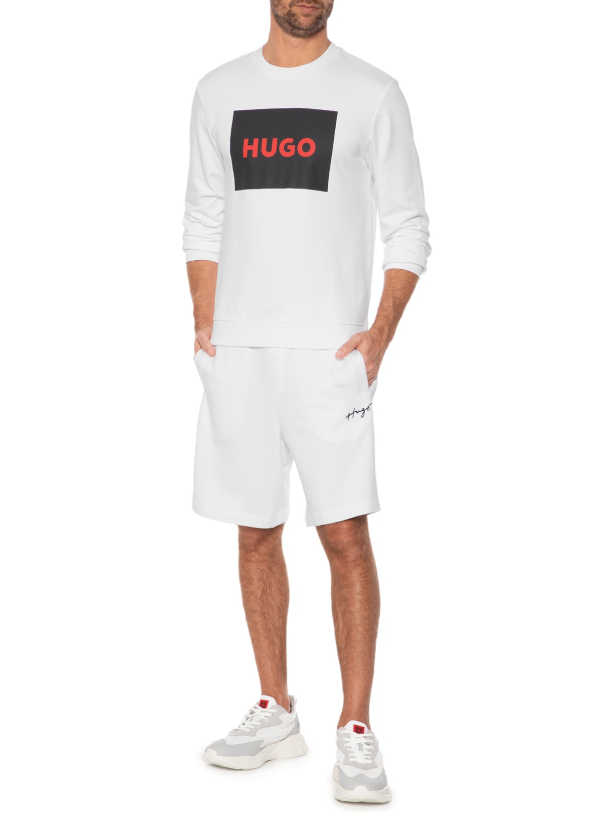 Blusa Masculina Moletom Durago Branco Hugo