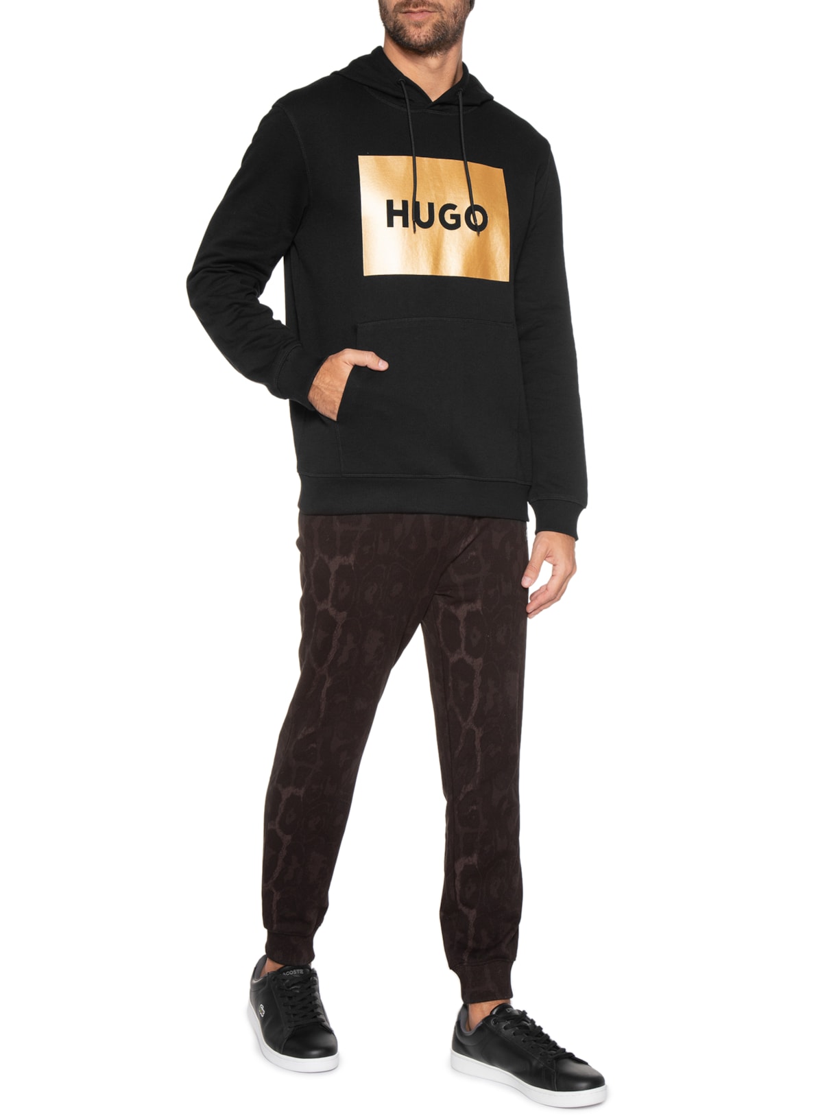 Blusa Masculina Moletom Duratschi Preto Hugo