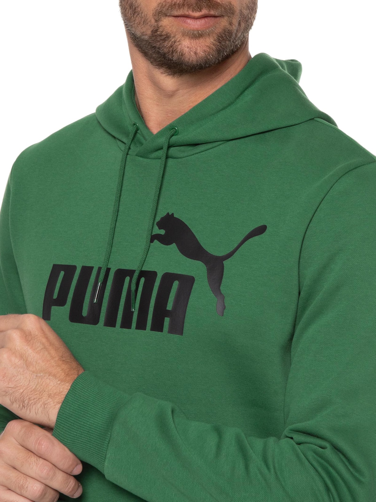 Blusa Masculina Moletom Ess Big Logo Fl (s) Verde Puma