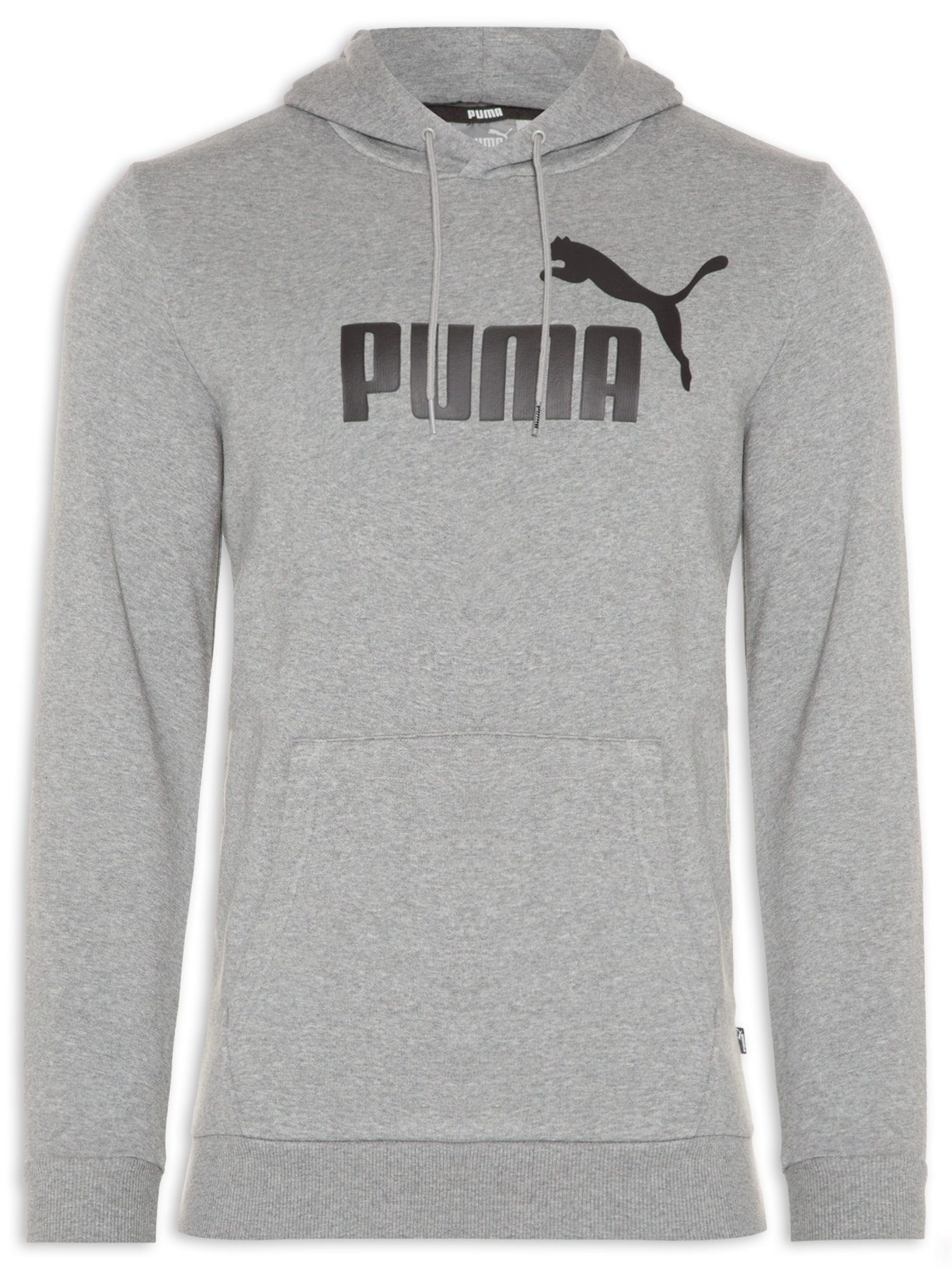 Blusa Masculina Moletom Ess Big Logo Hoodie - Cinza