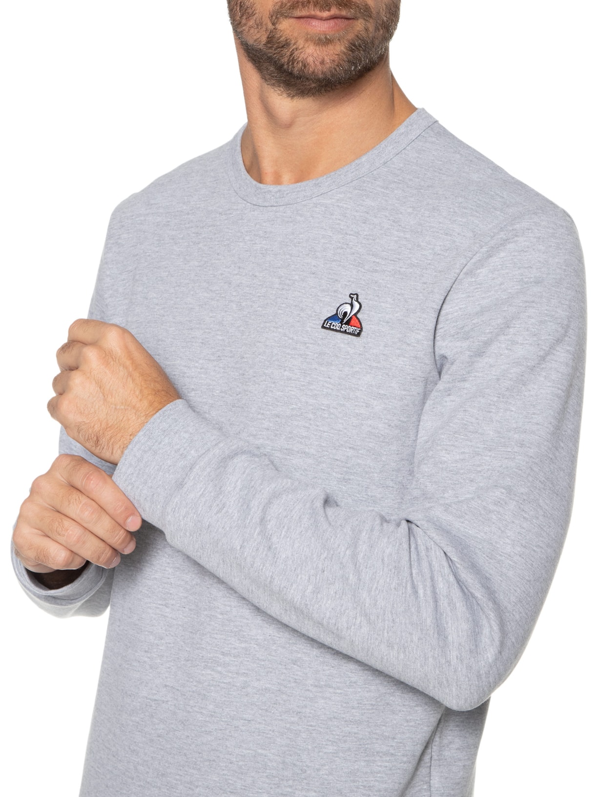 Blusa Masculina Moletom Ess Crew Sweat Nº3 Cinza Le Coq Sportif