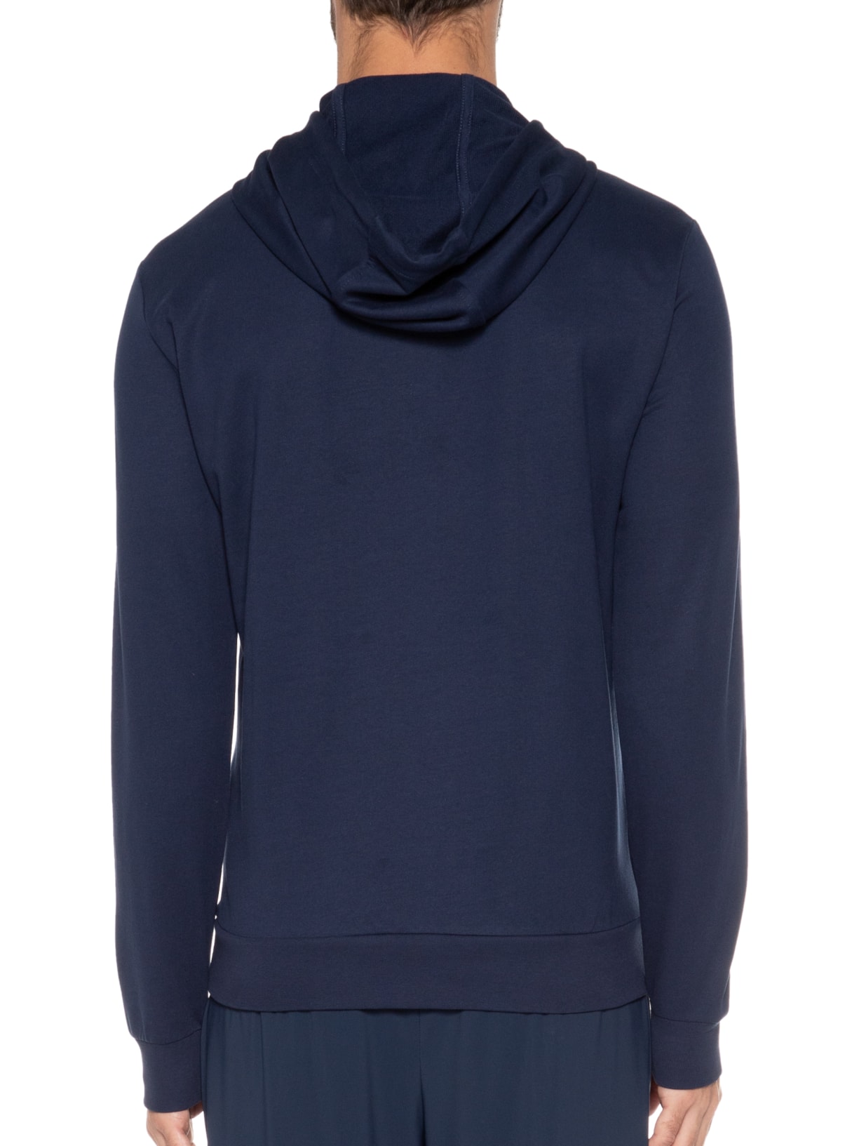 Blusa Masculina Moletom Estampada Azul Ea7 Emporio Armani