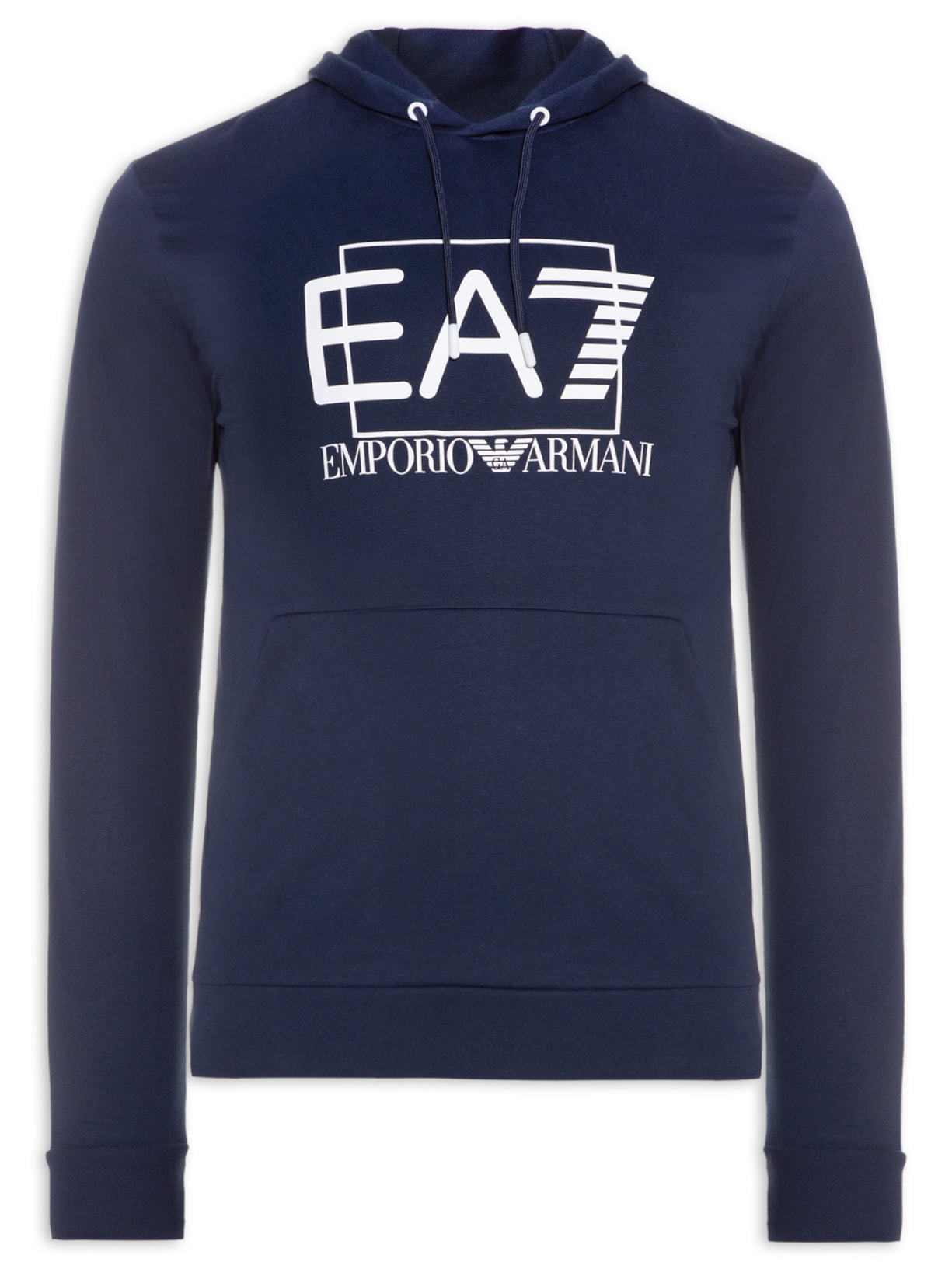 Blusa Masculina Moletom Estampada Azul Ea7 Emporio Armani