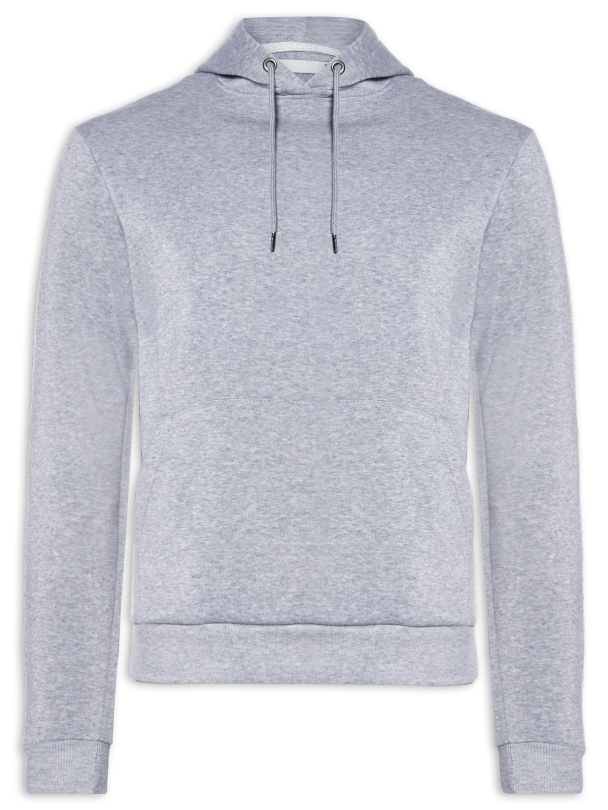 Blusa Masculina Moletom Fechado Com Capuz Básico - Cinza