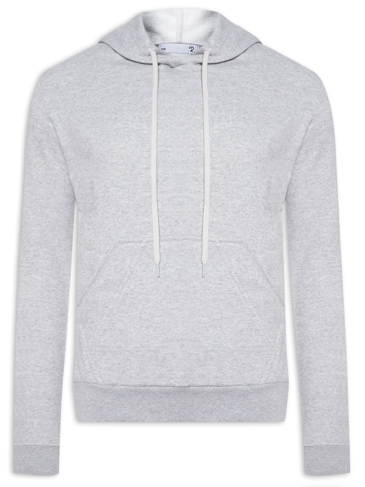Blusa Masculina Moletom Fechado Com Gorro - Cinza