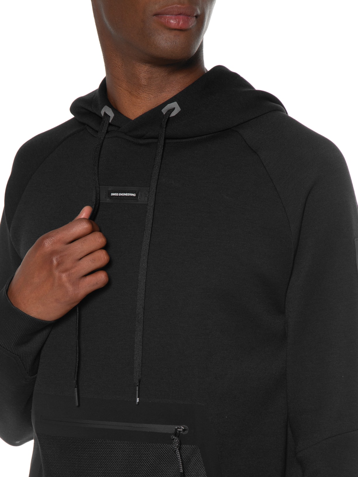 Blusa Masculina Moletom Fechado Hoodie Preto On Running