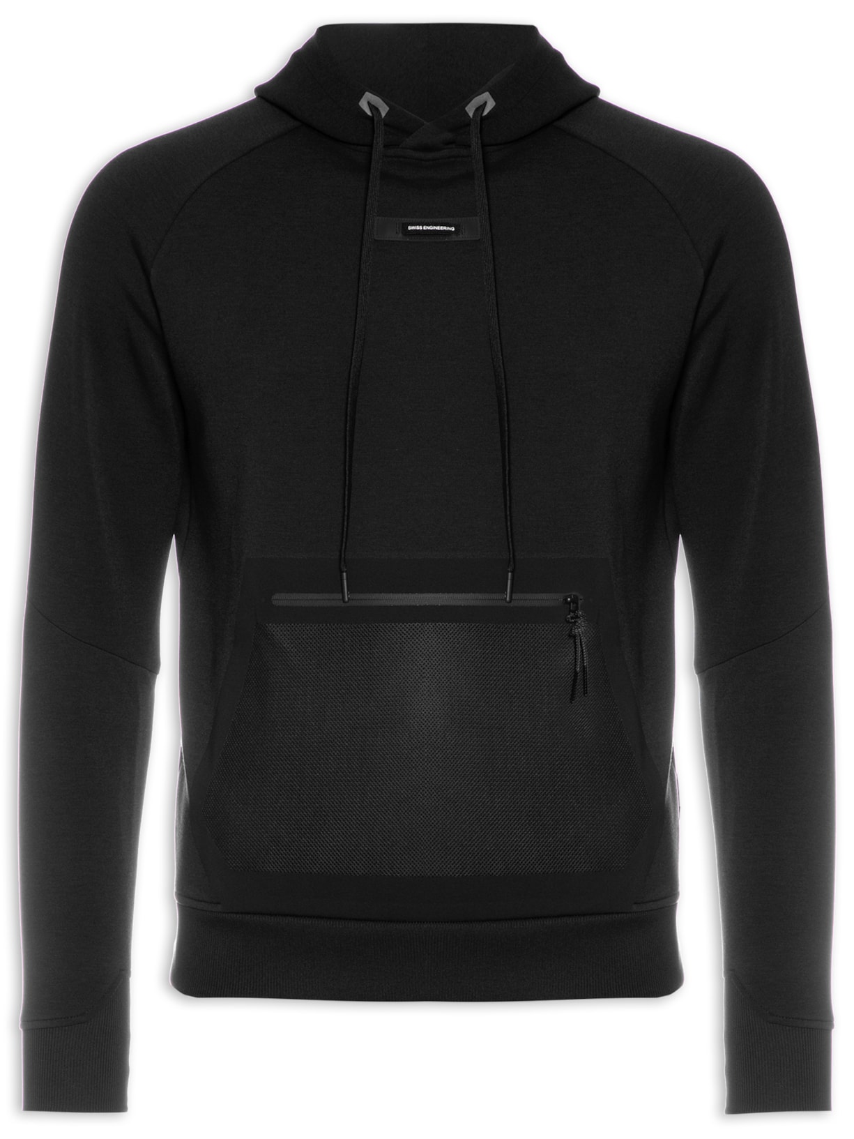 Blusa Masculina Moletom Fechado Hoodie Preto On Running