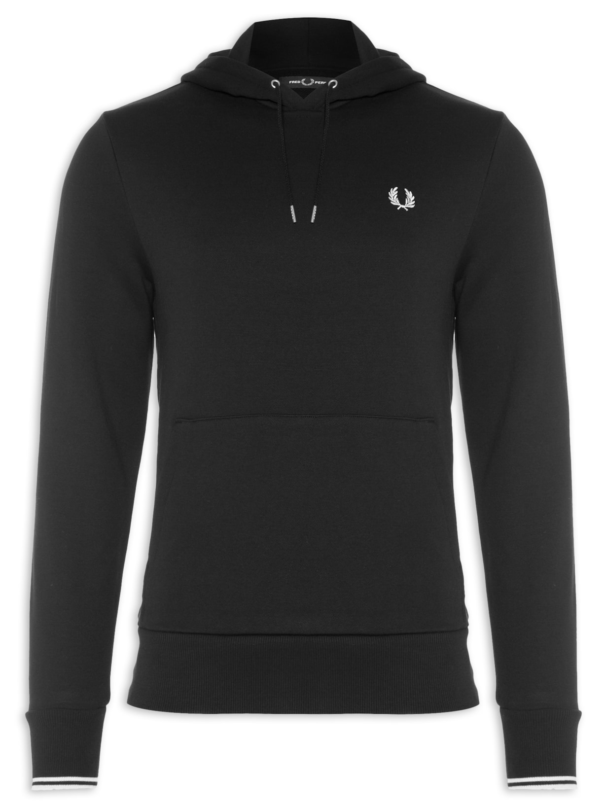 Blusa Masculina Moletom Fechado Tipped Hooded Sweatshirt - Preto