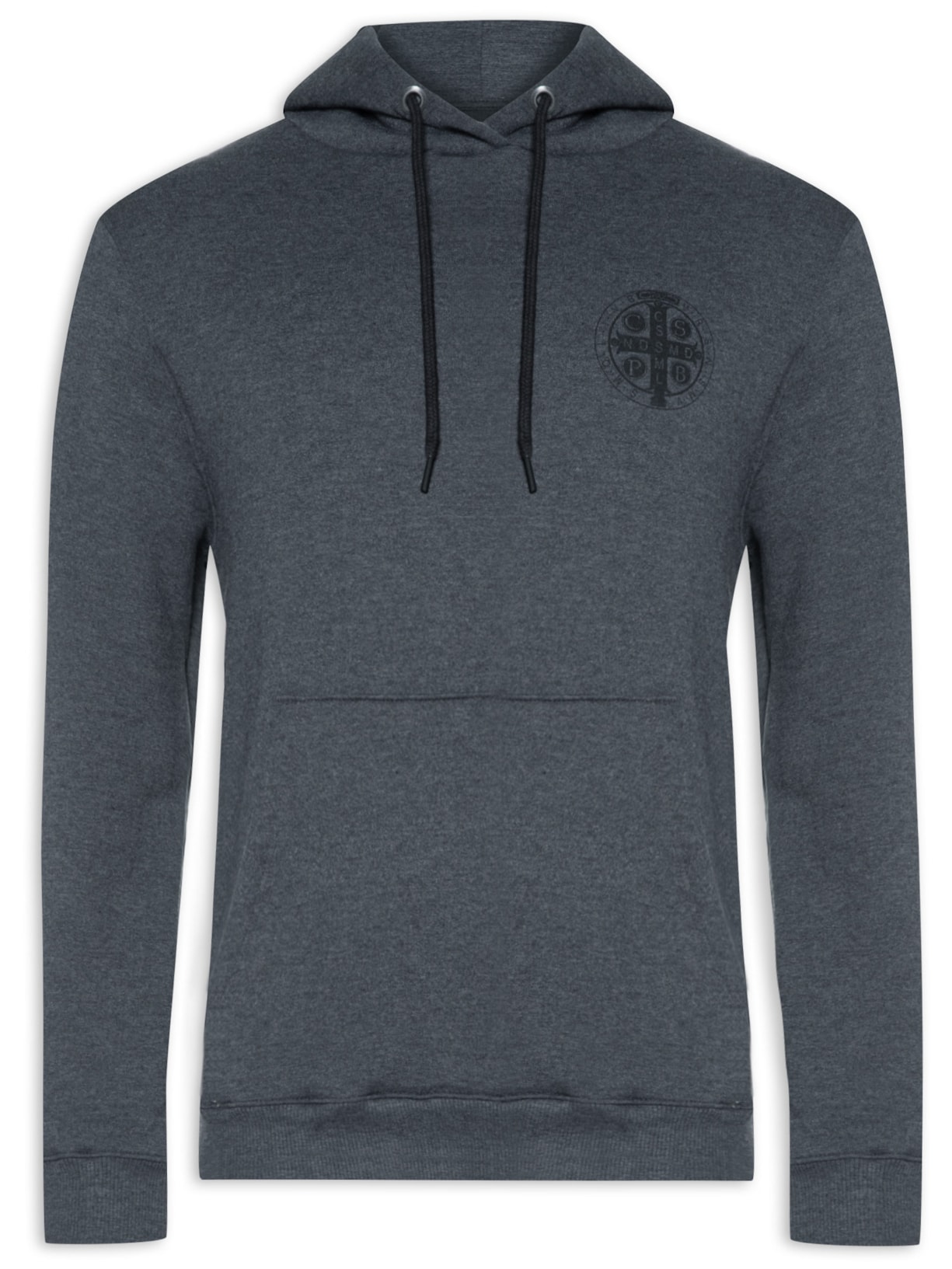 Blusa Masculina Moletom Felpa Canguru São Bento - Cinza