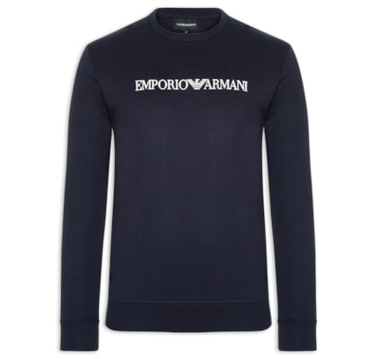 Blusa Masculina Moletom Gola Careca - Azul