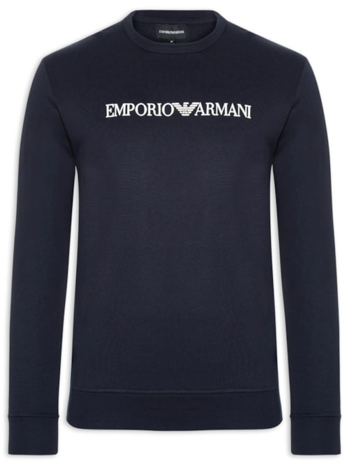 Blusa Masculina Moletom Gola Careca - Azul