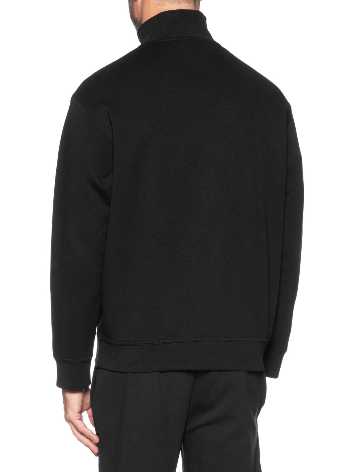 Blusa Masculina Moletom Gola Hal Zip Preto Armani Exchange