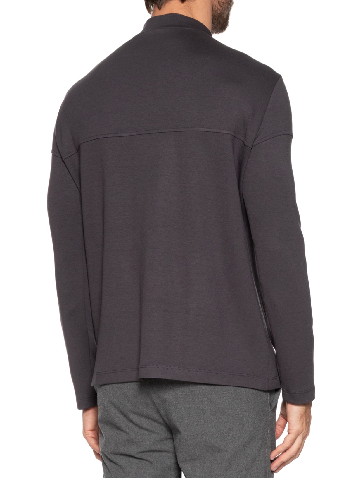 Blusa Masculina Moletom Gola Role Cinza Ricardo Almeida