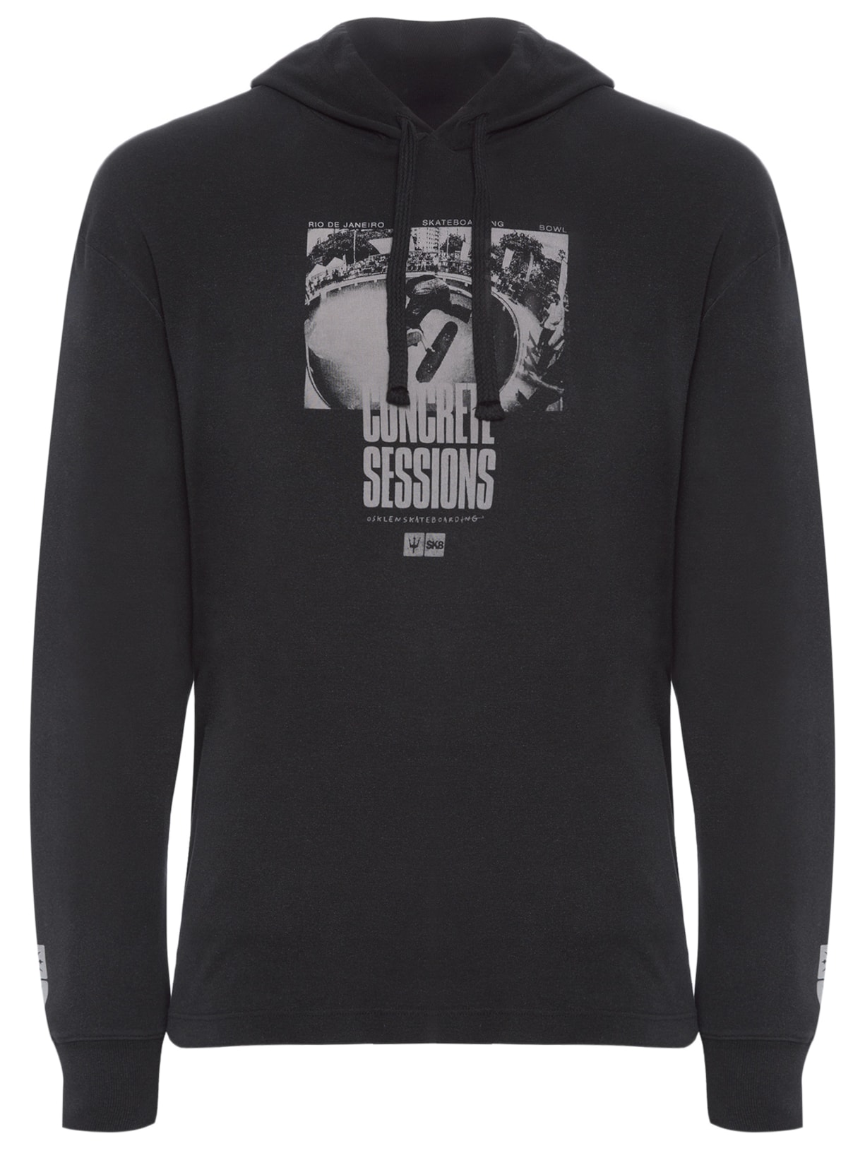 Blusa Masculina Moletom Hoodie Concrete Sessions - Preto