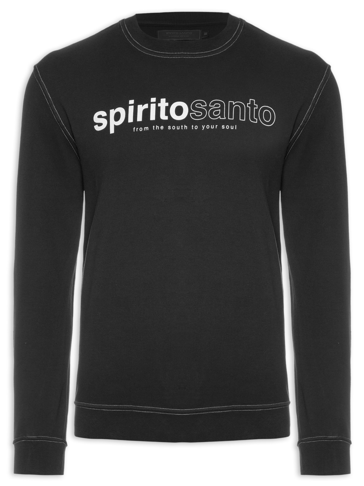 Blusa Masculina Moletom Light Logomania - Preto