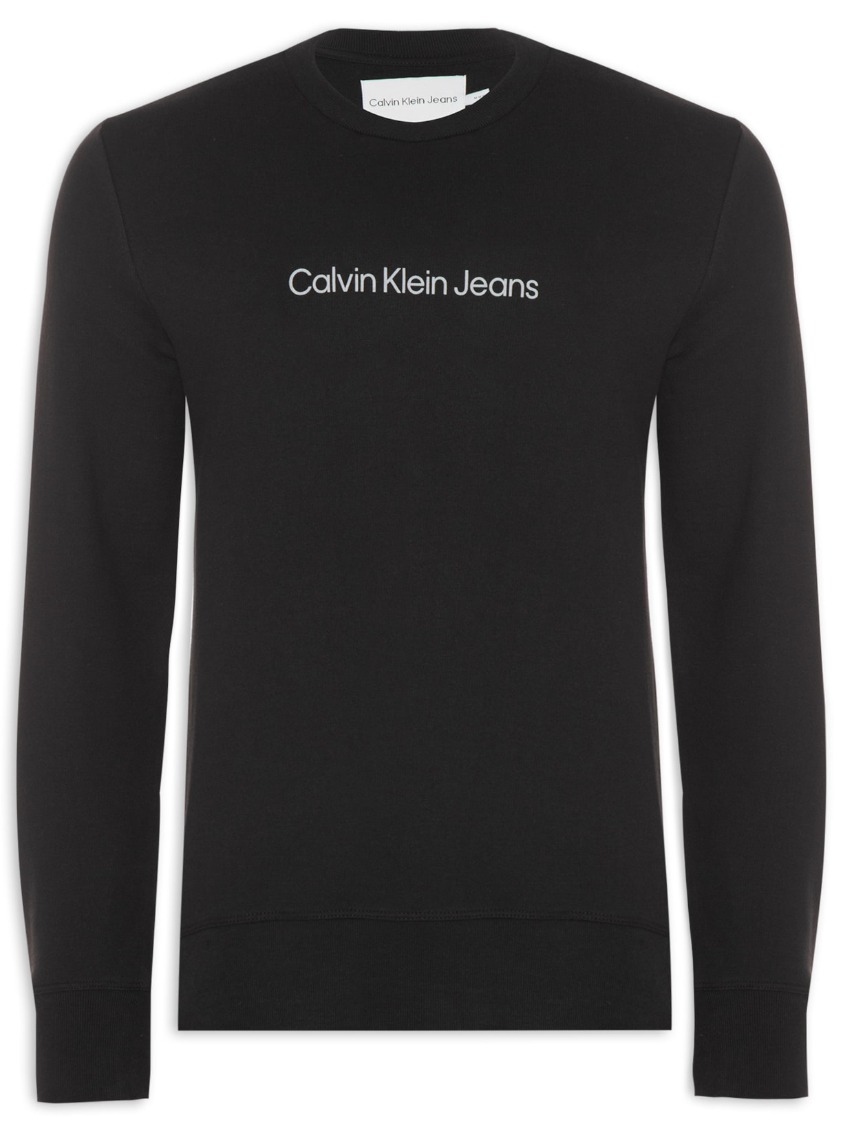 Blusa Masculina Moletom Logo Básico - Preto