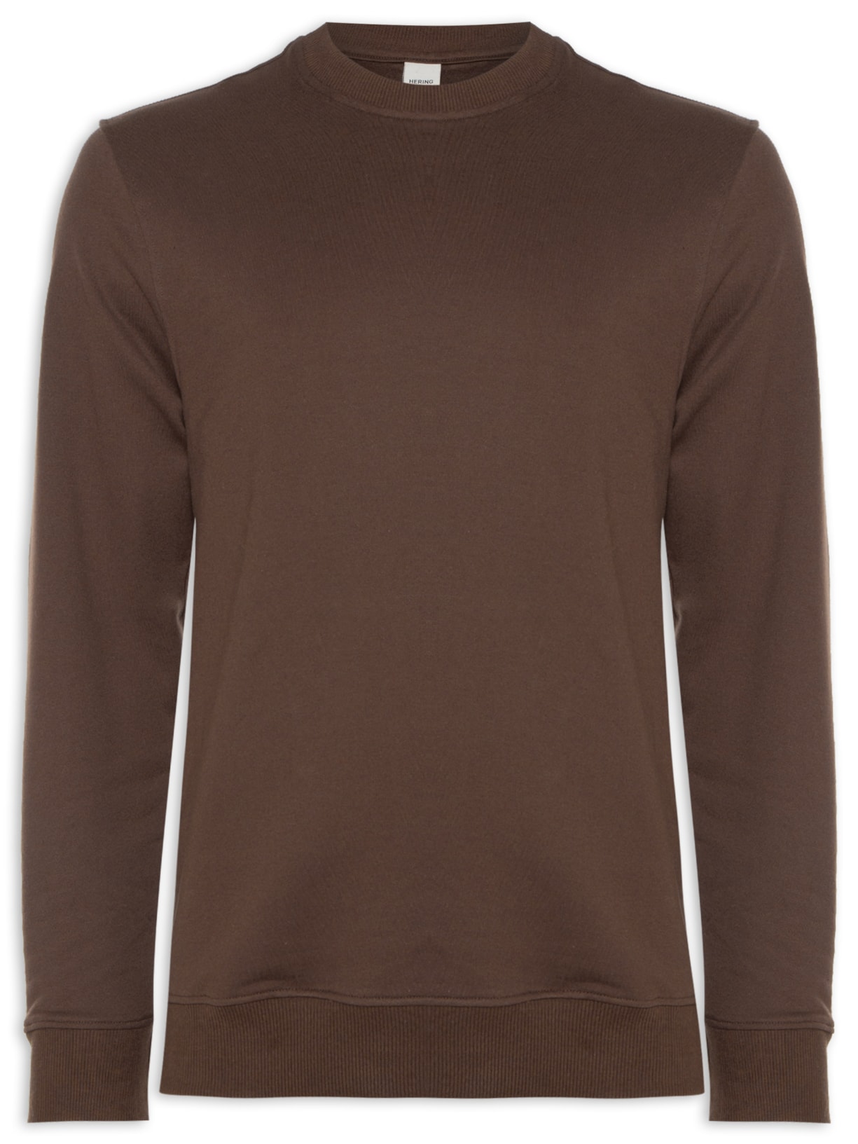 Blusa Masculina Moletom Manga Longa - Marrom