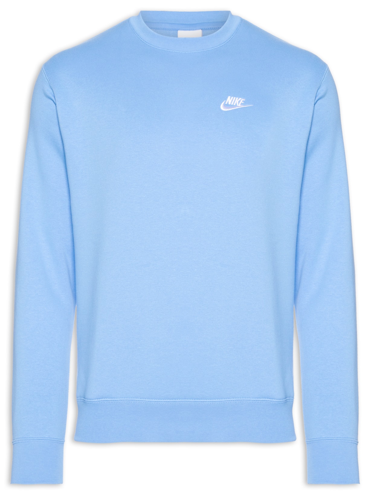 Blusa Masculina Moletom Manga Longa Nsw Club Crw - Azul