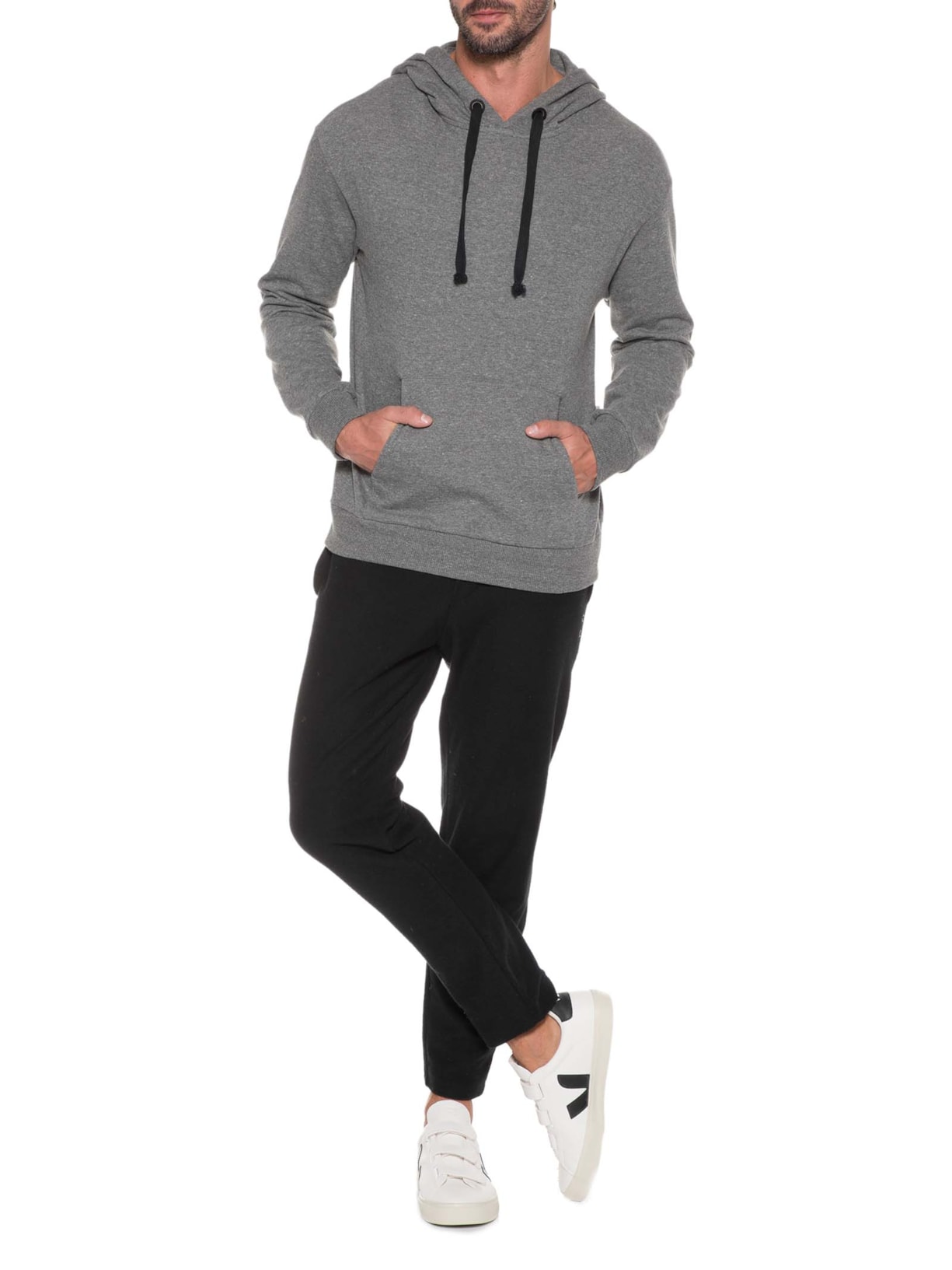 Blusa Masculina Moletom Maragogi Cinza Be.each