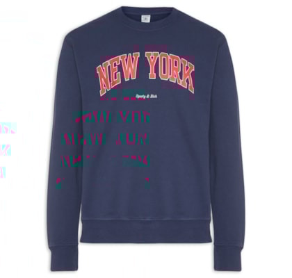 Blusa Masculina Moletom New York Ivy Crewneck - Azul