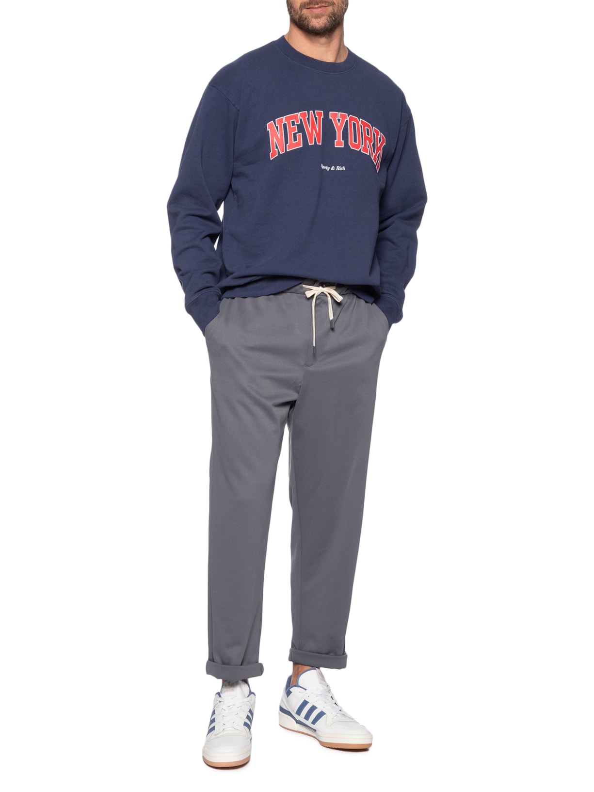 Blusa Masculina Moletom New York Ivy Crewneck Azul Sporty & Rich