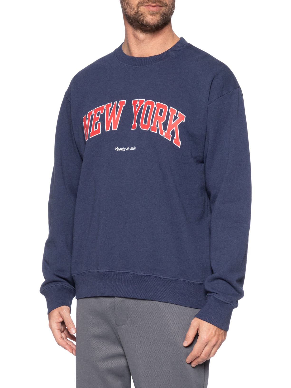 Blusa Masculina Moletom New York Ivy Crewneck Azul Sporty & Rich
