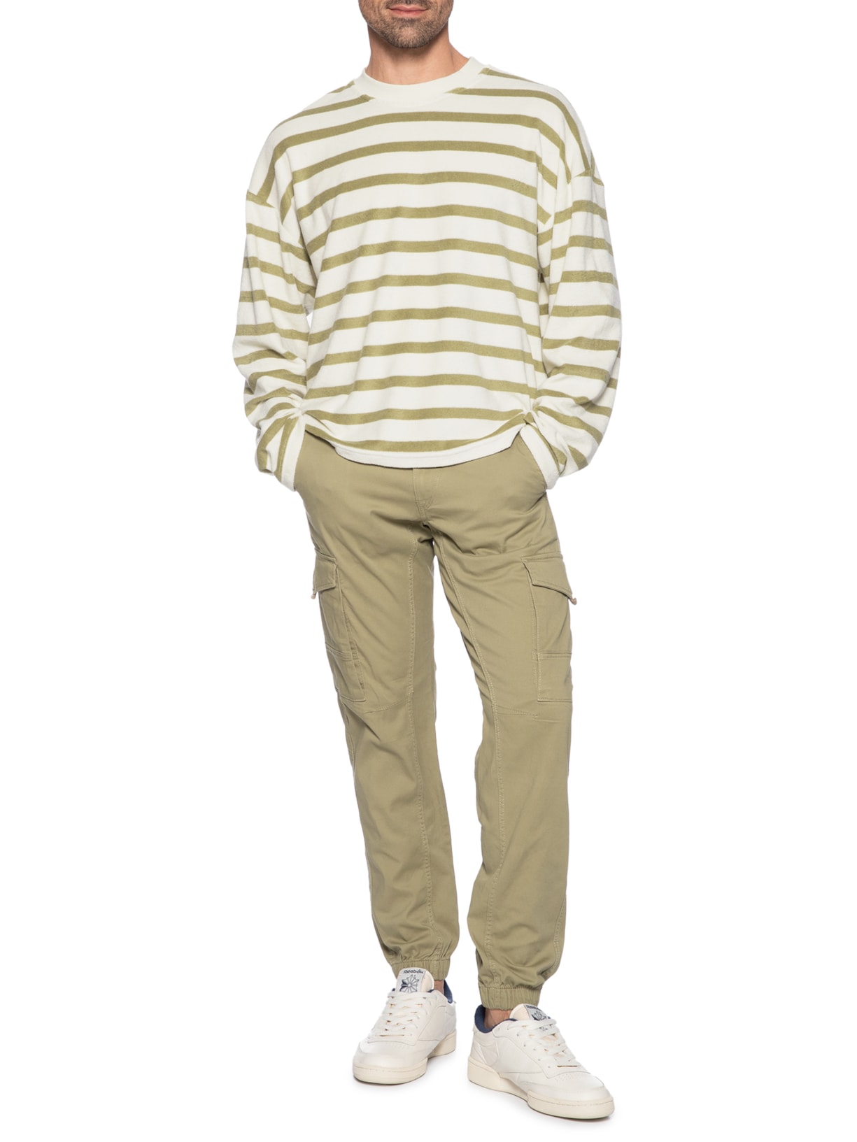 Blusa Masculina Moletom Oversized Fit Bege Jack & Jones