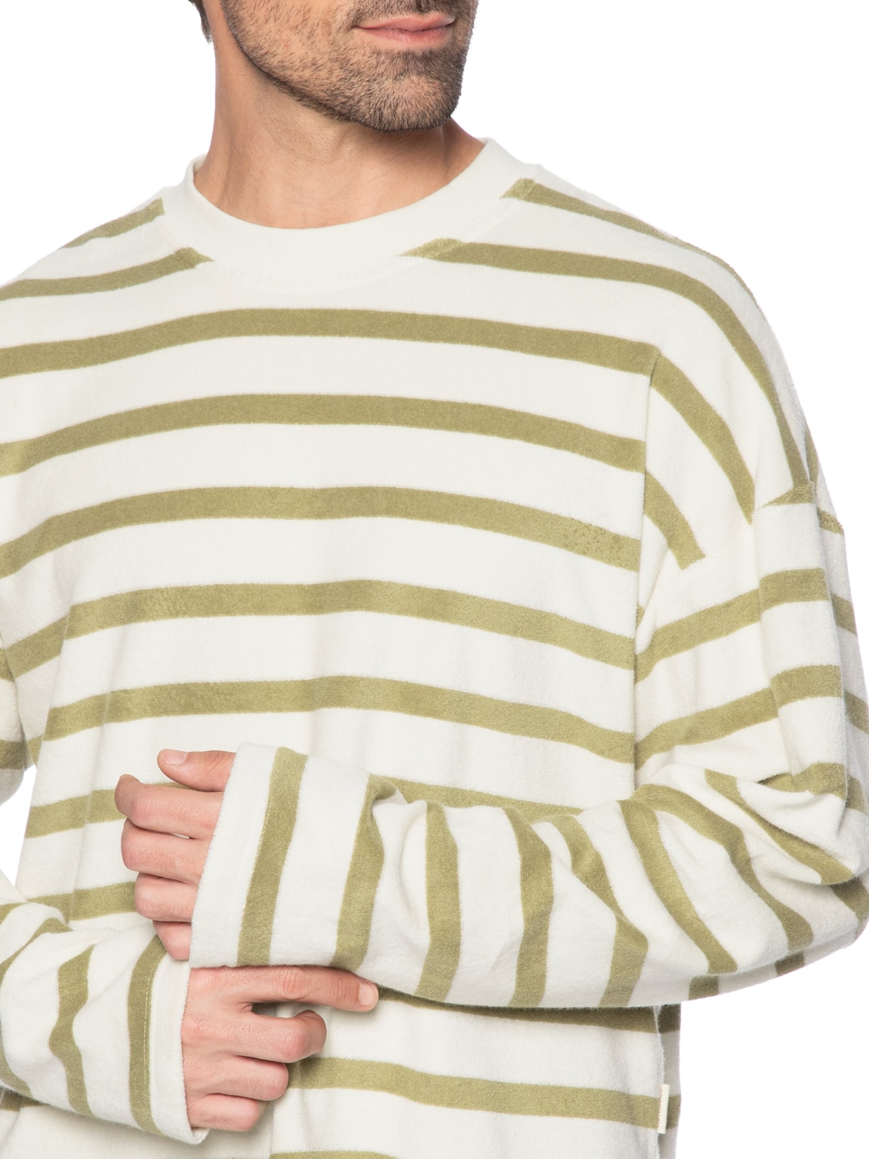 Blusa Masculina Moletom Oversized Fit Bege Jack & Jones