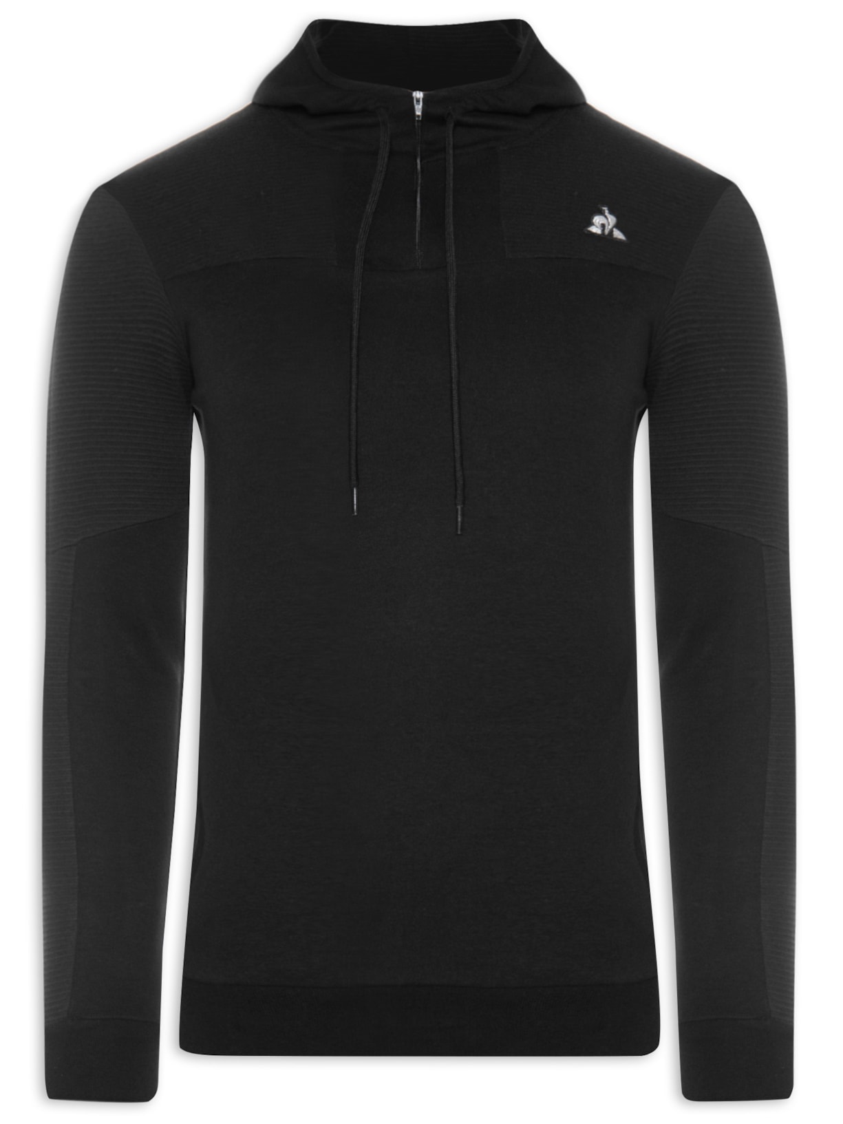 Blusa Masculina Moletom Rayures Zip Ss Nº1 - Preto