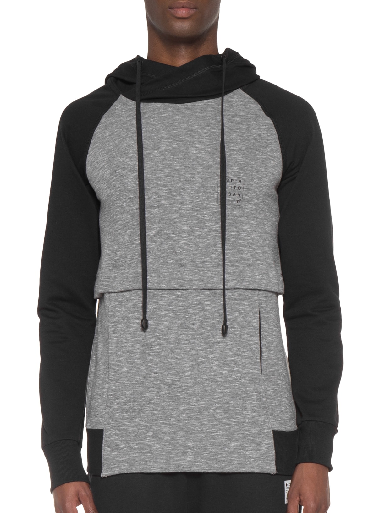 Blusa Masculina Moletom Relax Bicolor Tommy Cinza Spirito Santo