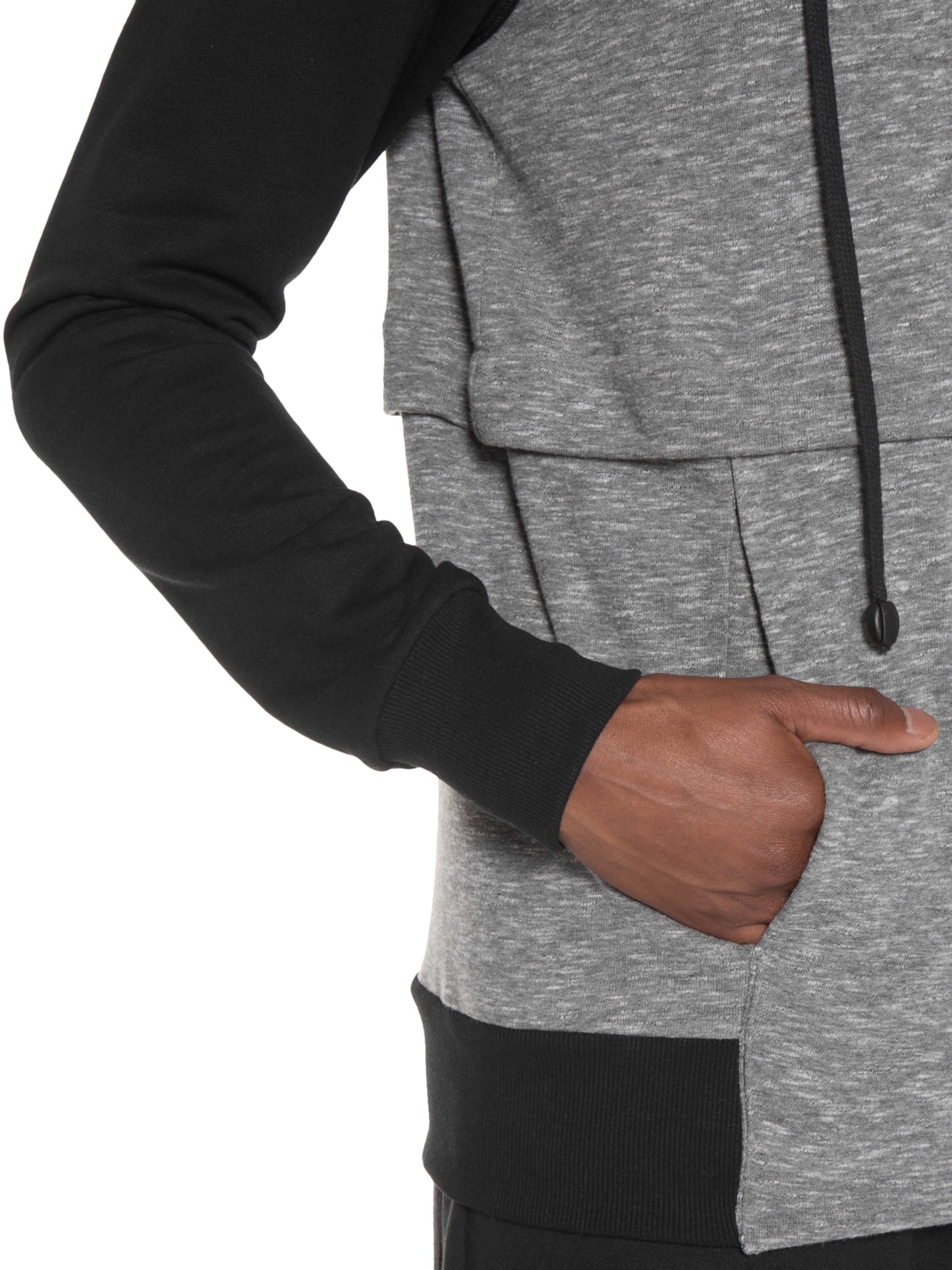 Blusa Masculina Moletom Relax Bicolor Tommy Cinza Spirito Santo