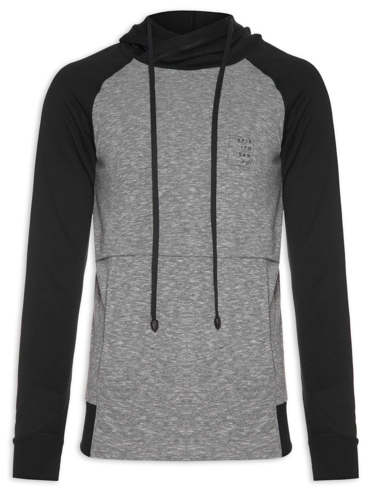 Blusa Masculina Moletom Relax Bicolor Tommy Cinza Spirito Santo