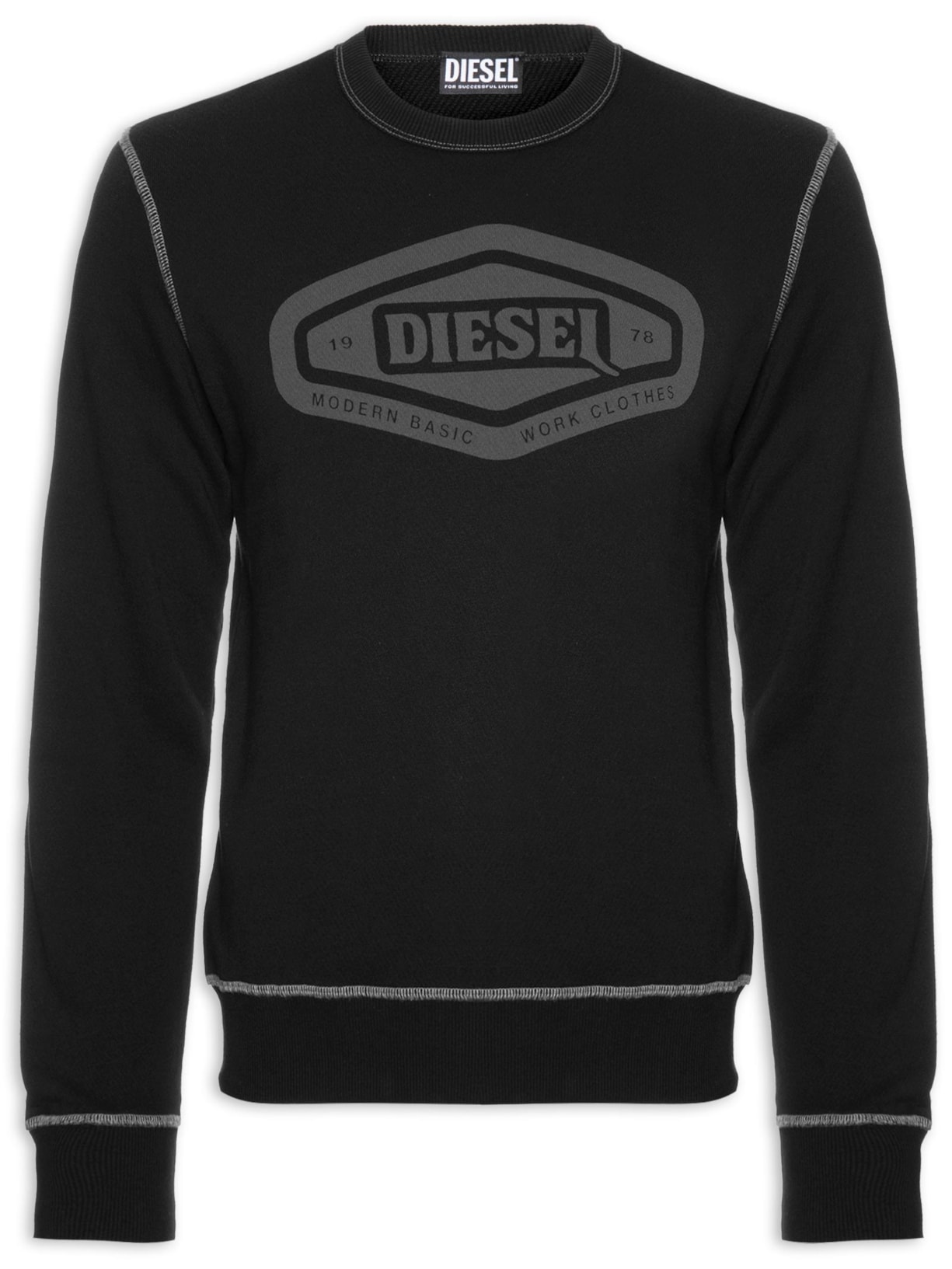 Blusa Masculina Moletom S-GINN-D1 Sweatshirt - Preto