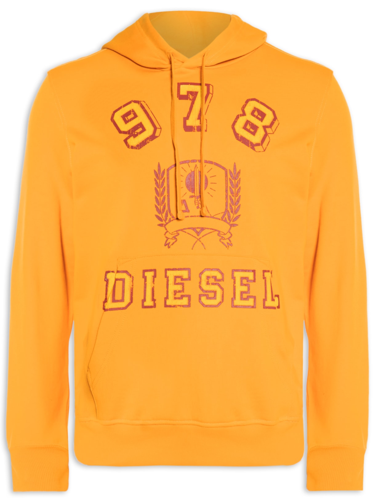 Blusa Masculina Moletom S-ginn-hood-e5 - Amarelo