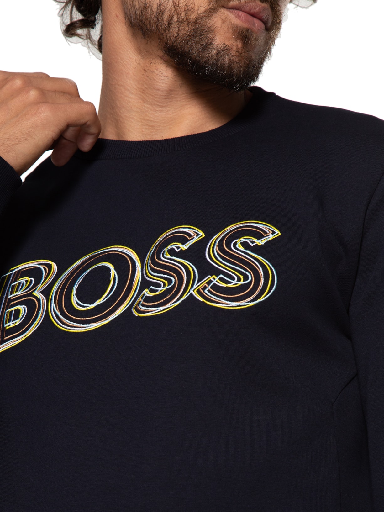 Blusa Masculina Moletom Salbo Azul Boss